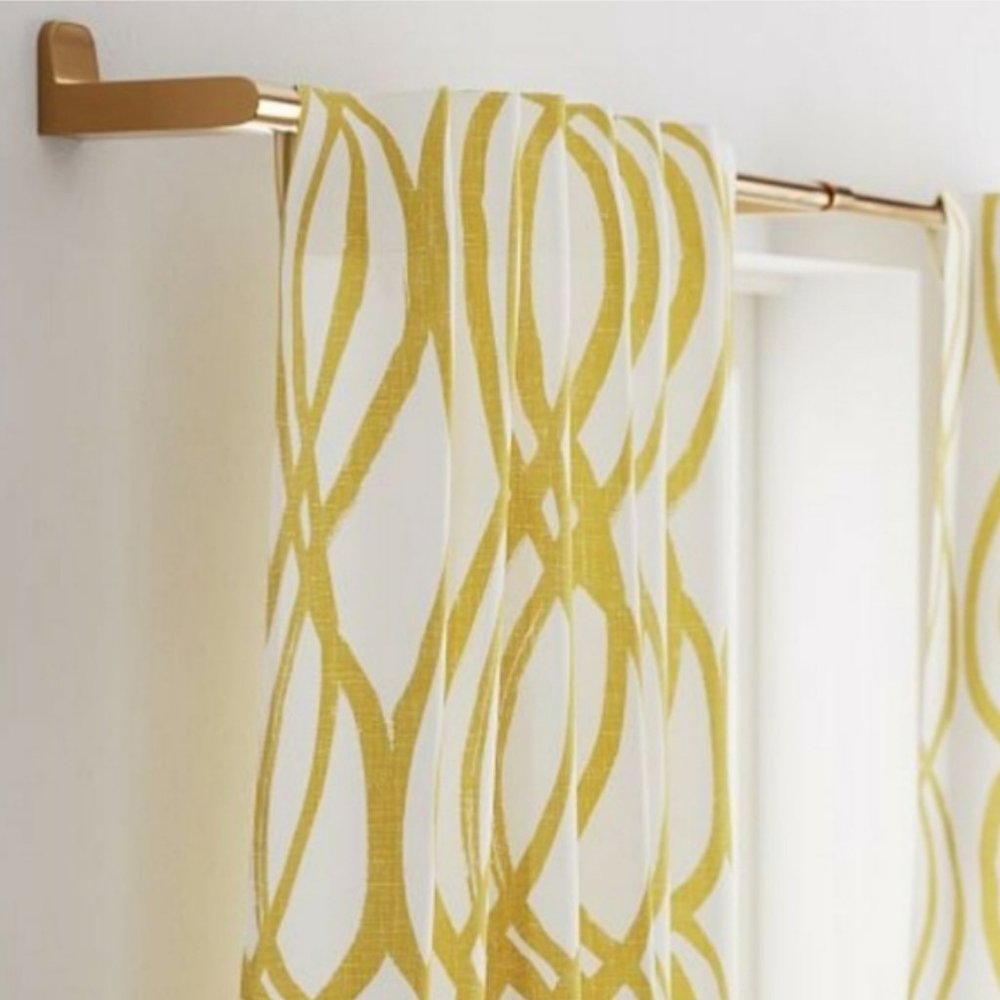 WEST ELM Scribble Lattice Patterned Curtains (2)